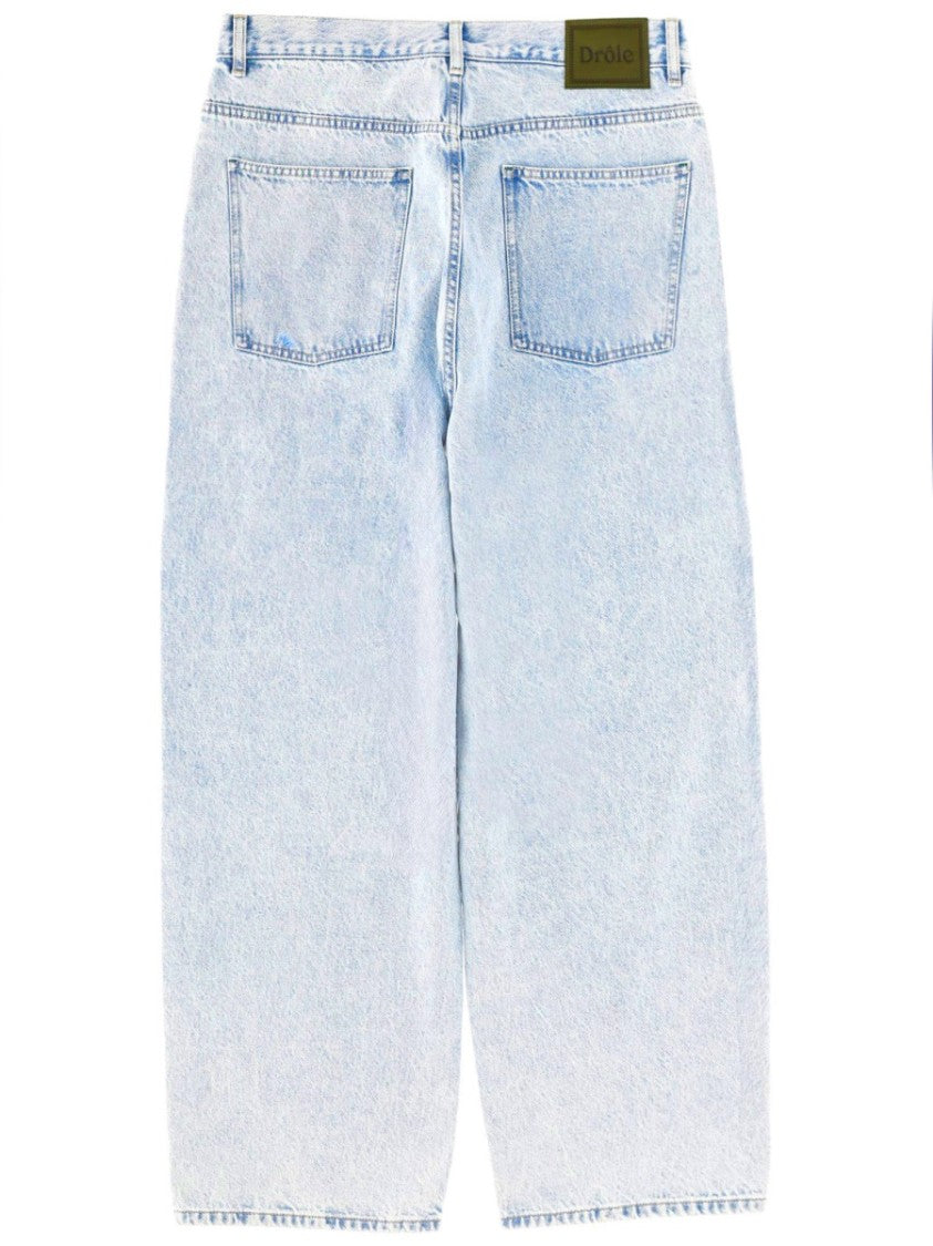 Drôle De Monsieur Light Washed Five-Pocket Baggy Jeans