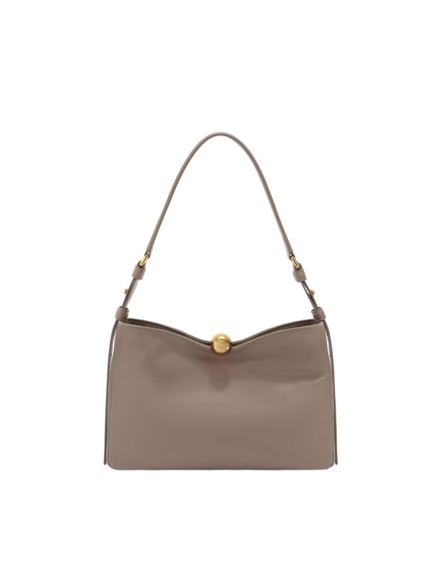 Furla Sfera Soft M Leather Shoulder Bag, Dove Grey