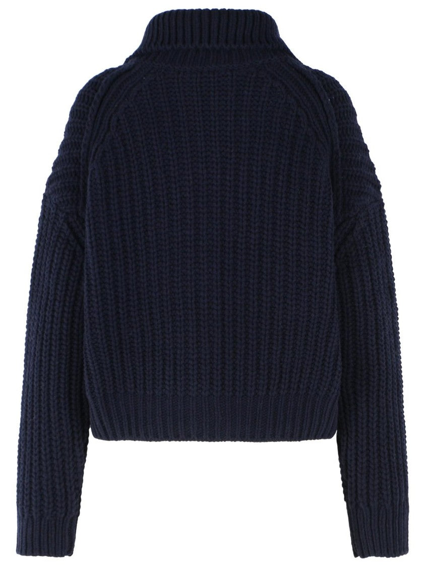 Closed Navy Wool Cardigan