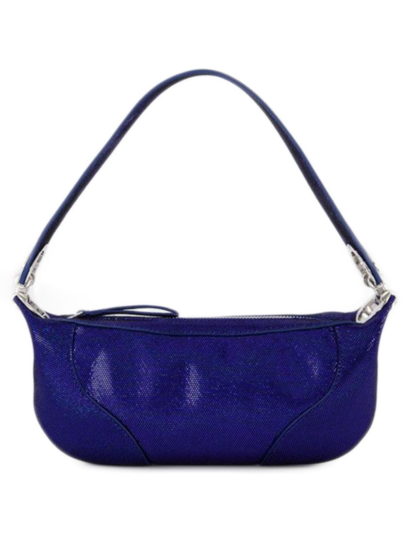 By Far Mini Amira Hobo Bag  - Blue - Leather