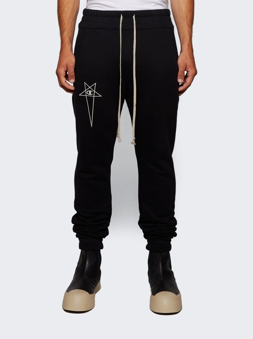Rick Owens Relaxed Fit Knitted Joggers With Unique Graphic Detail