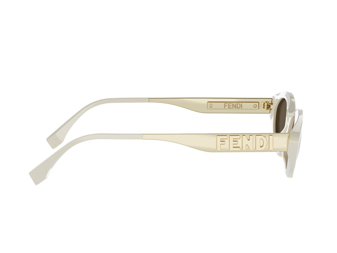 Fendi Light Beige Fe40202i Cat-Eye Sunglasses