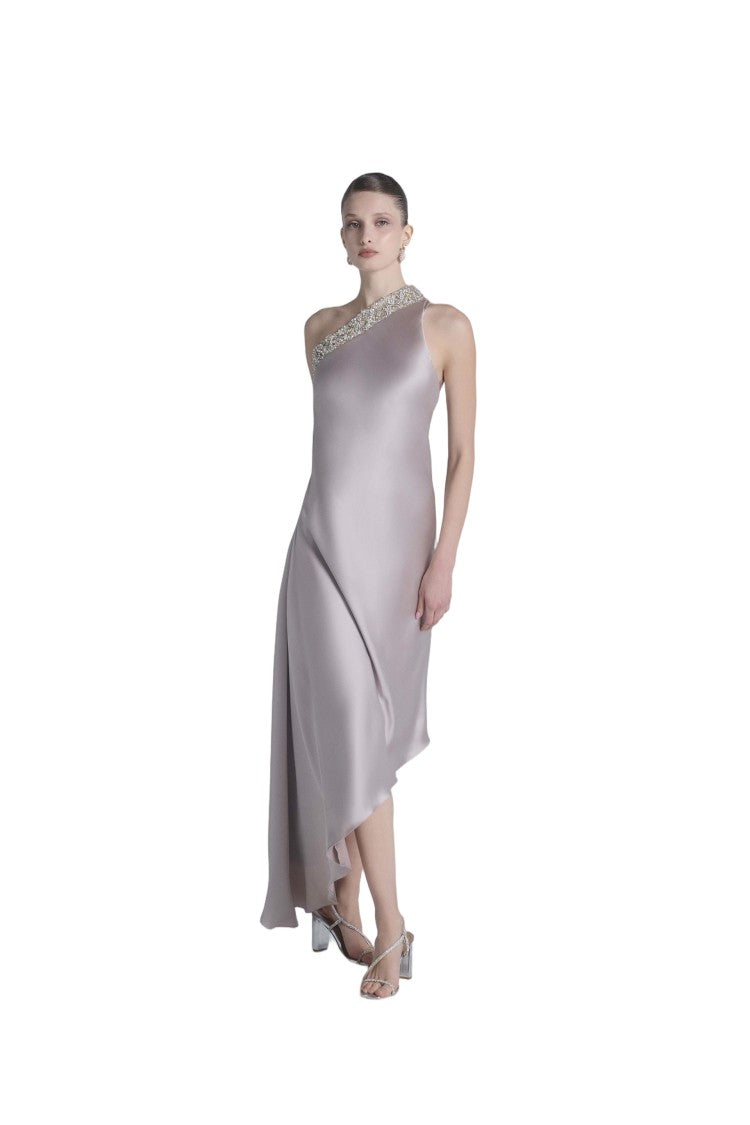 Saiid Kobeisy One-Shoulder Embellished Dress