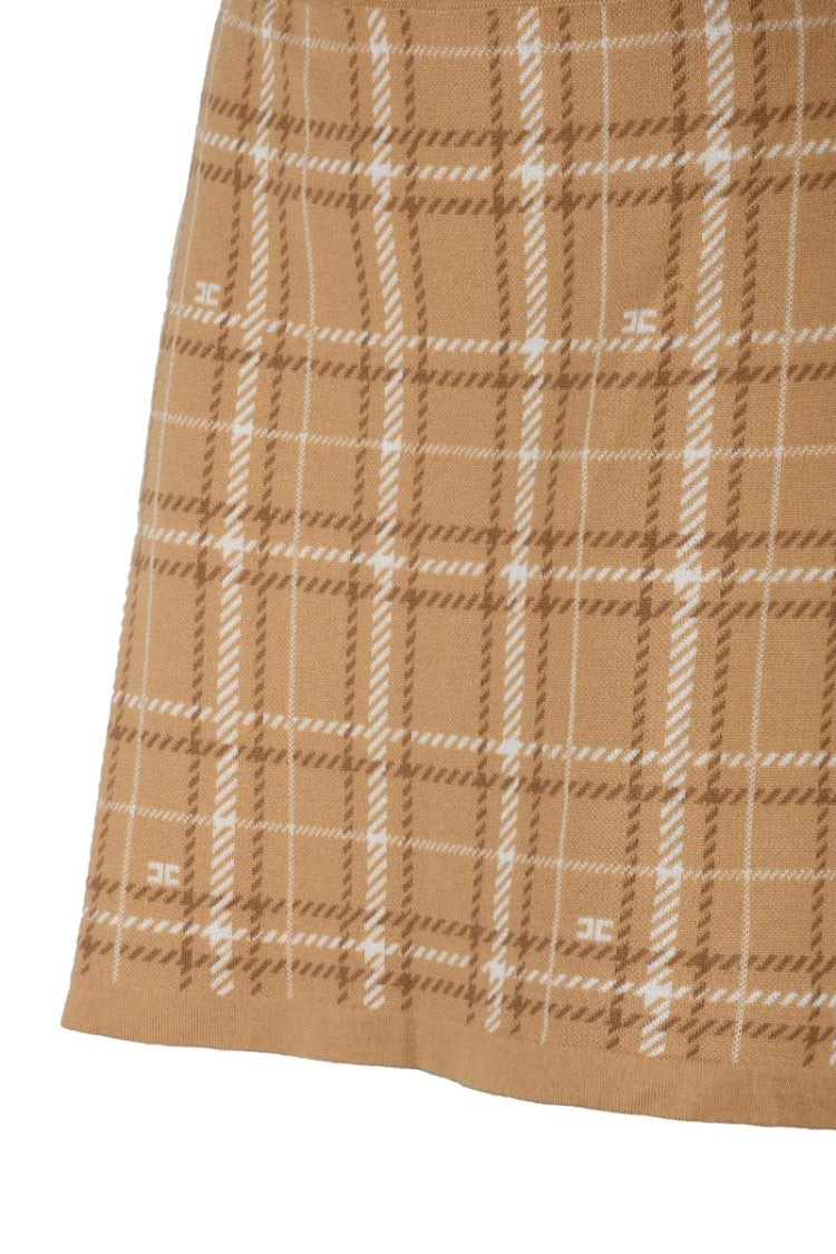 Elisabetta Franchi Knit Mini Skirt - Beige