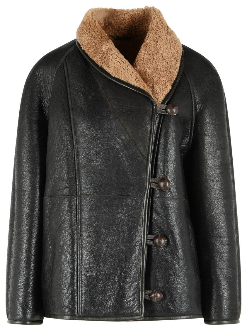 Isabel Marant 'Camber' Black Pele Sheepskin