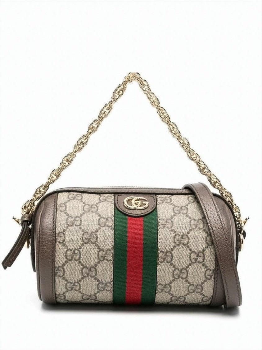 Gucci Cylindrical Canvas Shoulder Bag With Monogram