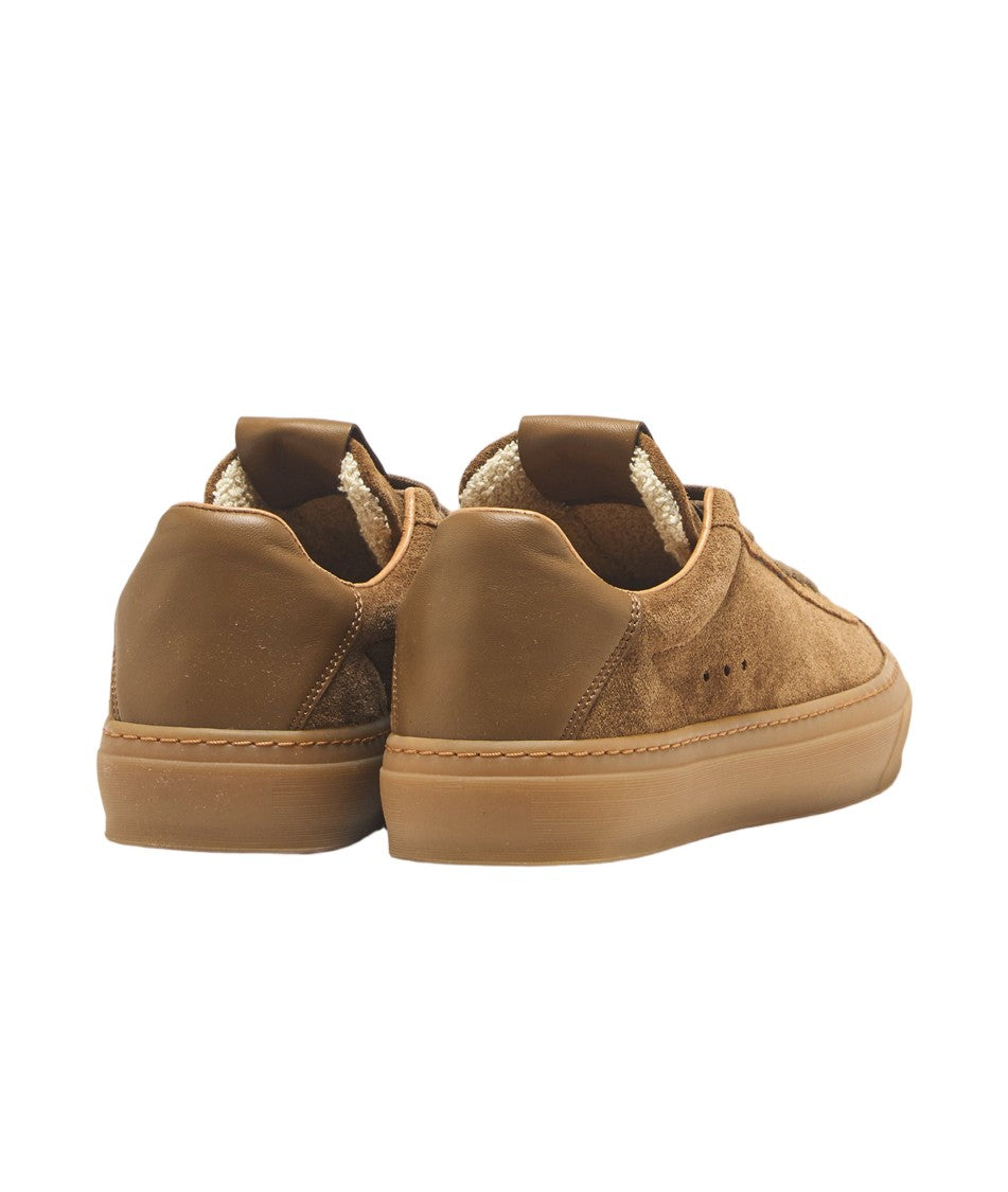 Aqua Alta Venice Tobacco Brown Suede And Leather Sneakers