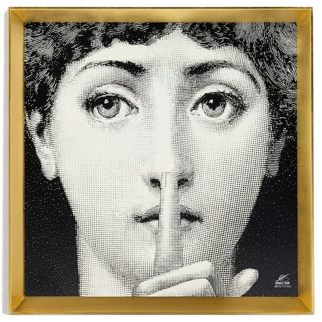 Fornasetti Silenzio Silkscreened Wood Panel