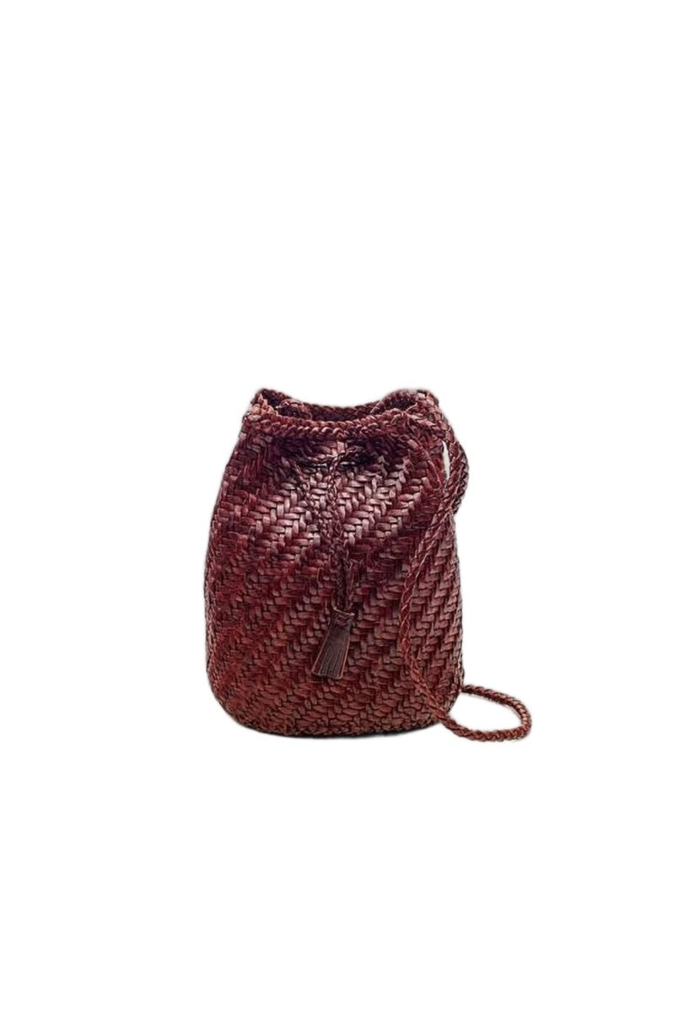 Dragon Diffusion Textured Braided Buffalo Leather Shoulder Bag