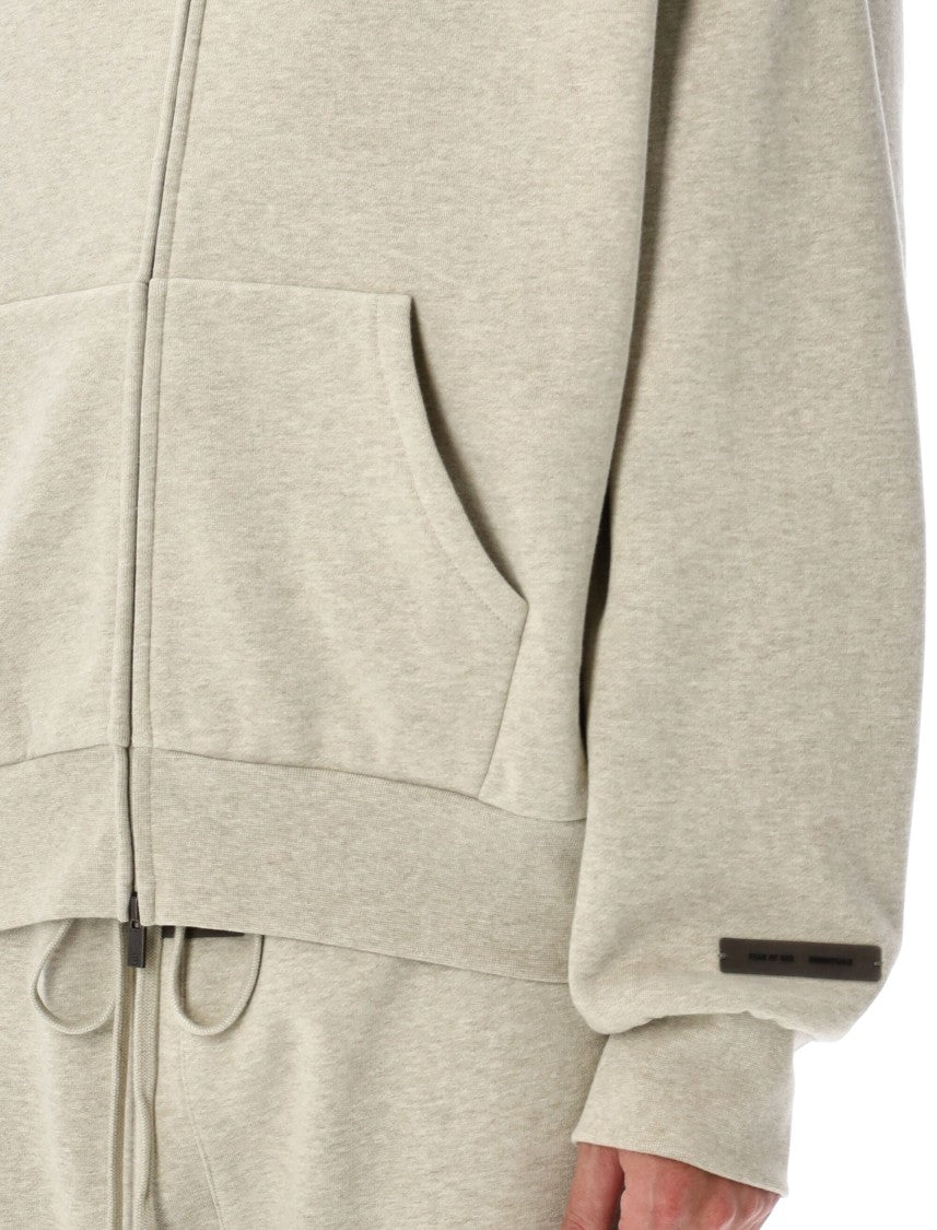 Fear Of God Classic Full-Zip Hoodie With Double-Layer Design And Unique Branding
