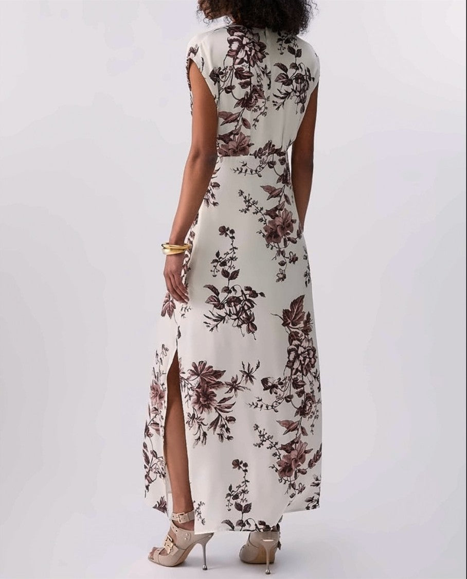 Liu Jo Long Printed Viscose Satin Dress