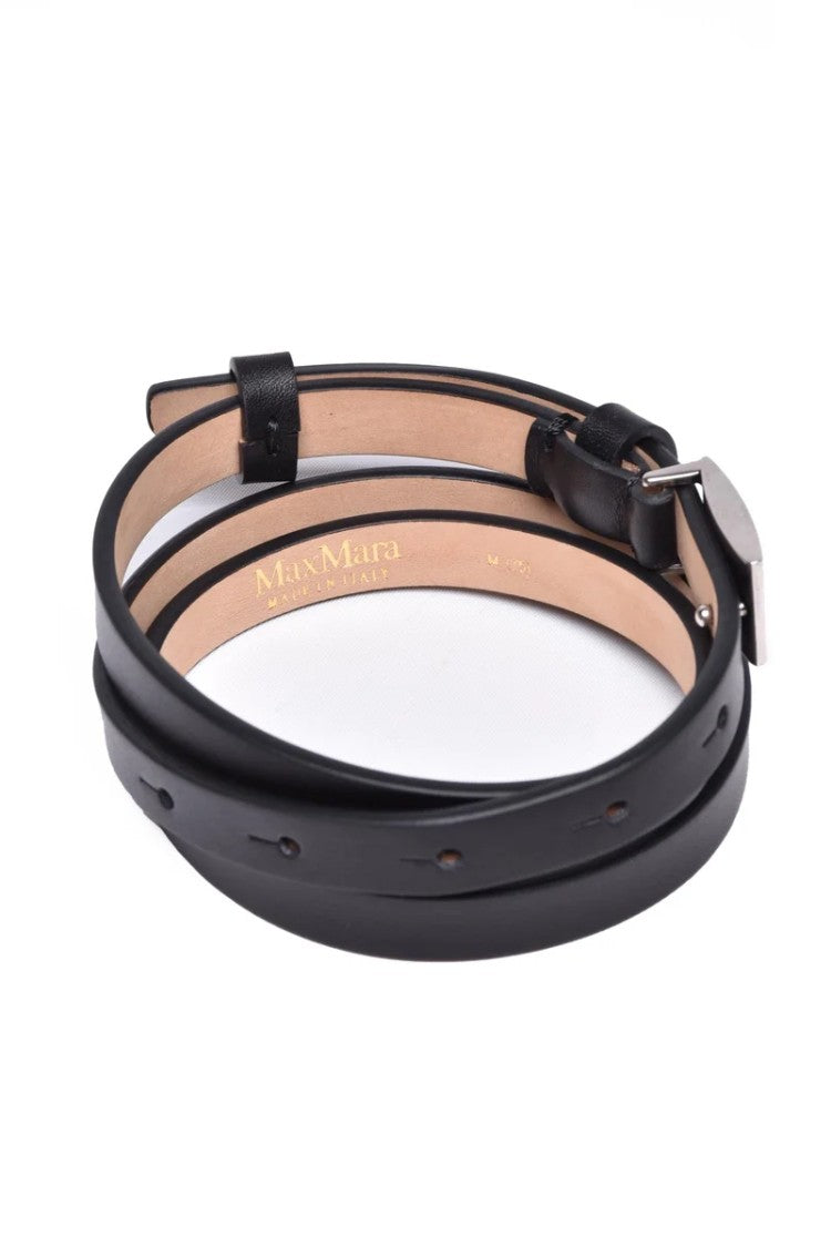 Max Mara Max Mara Runway Belt In Leather - Black