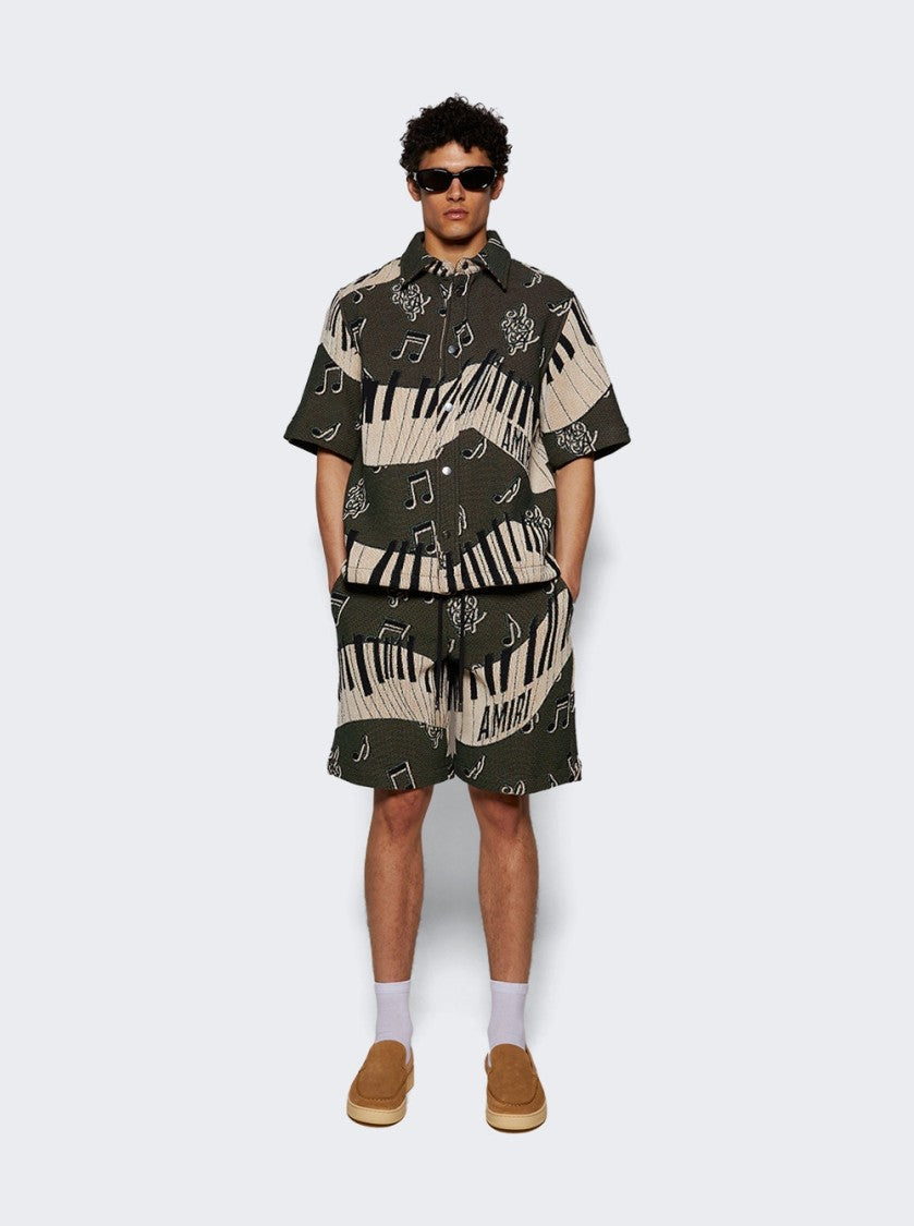 Amiri Piano Keys Tapestry Shirt Black