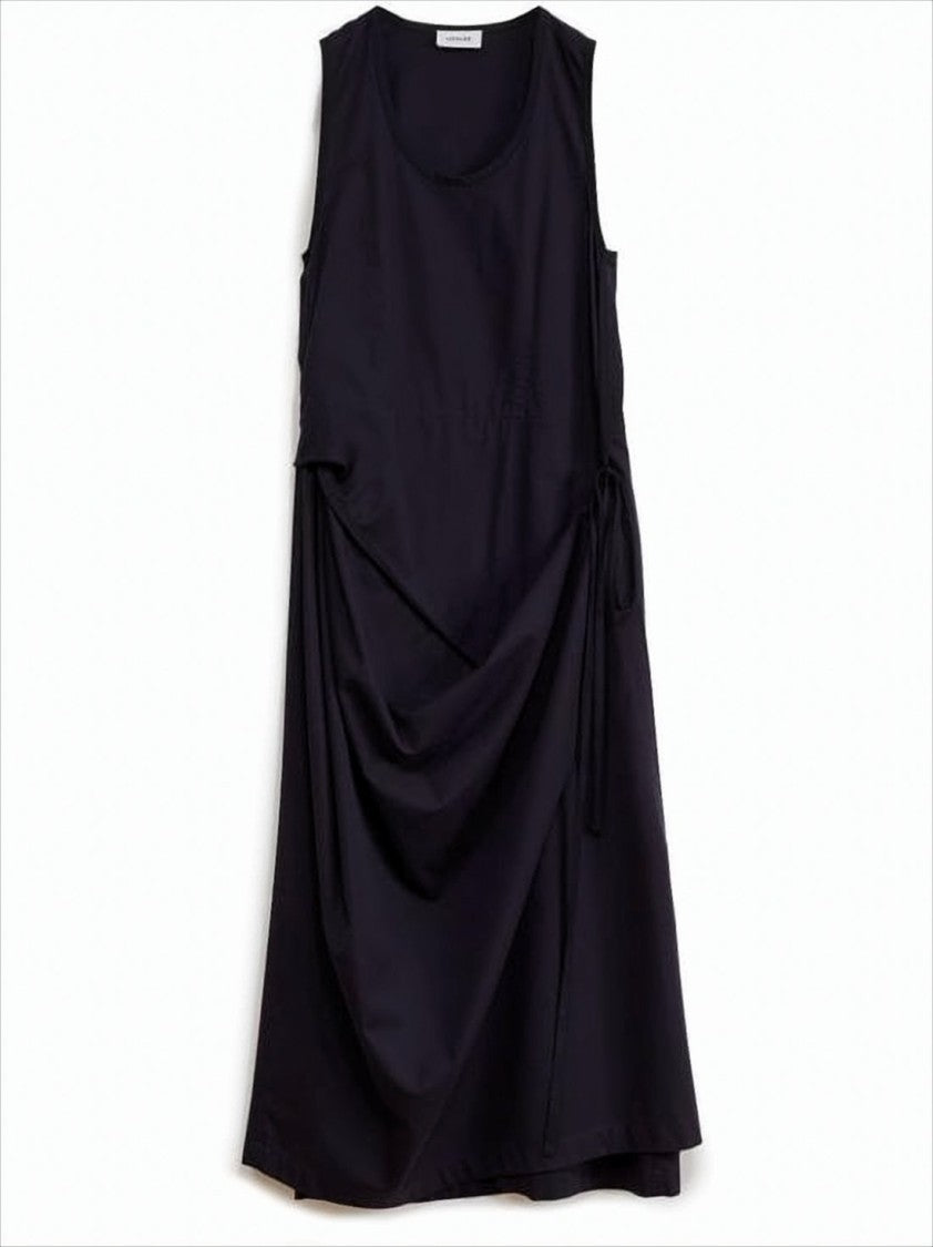 Lemaire Draped Midi Dress With Side Tie Details