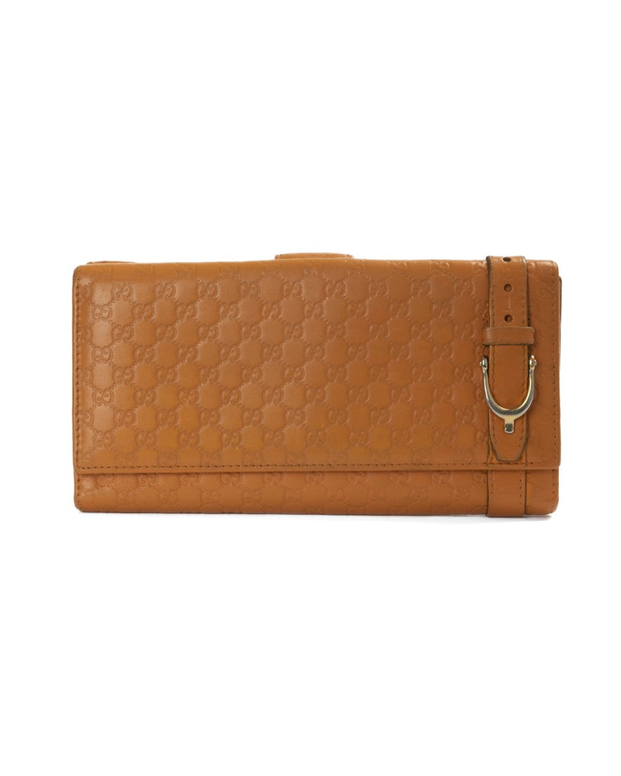 Gucci Orange Guccissima Clip Leather Wallet
