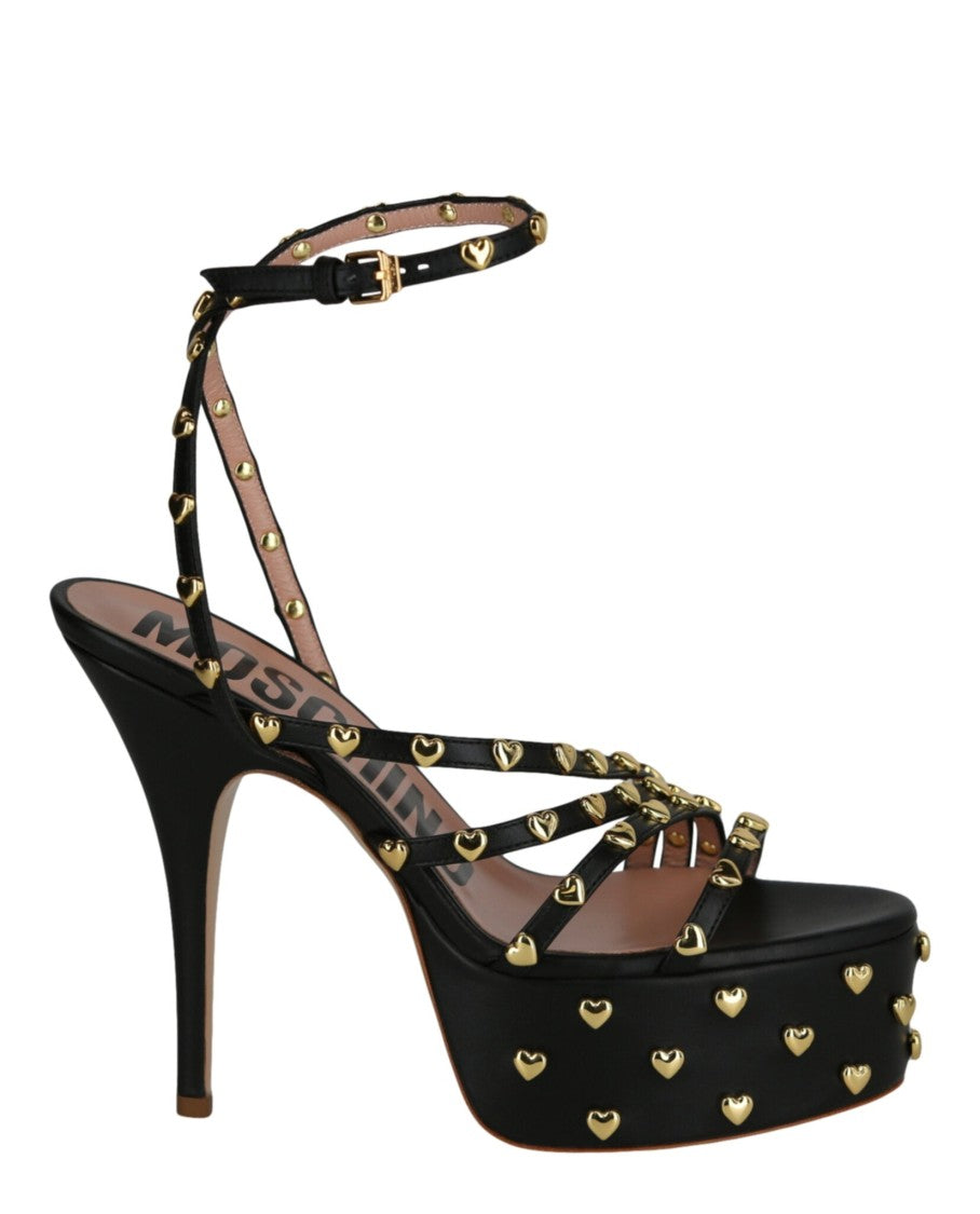 Moschino Heart Studded Platform Heels