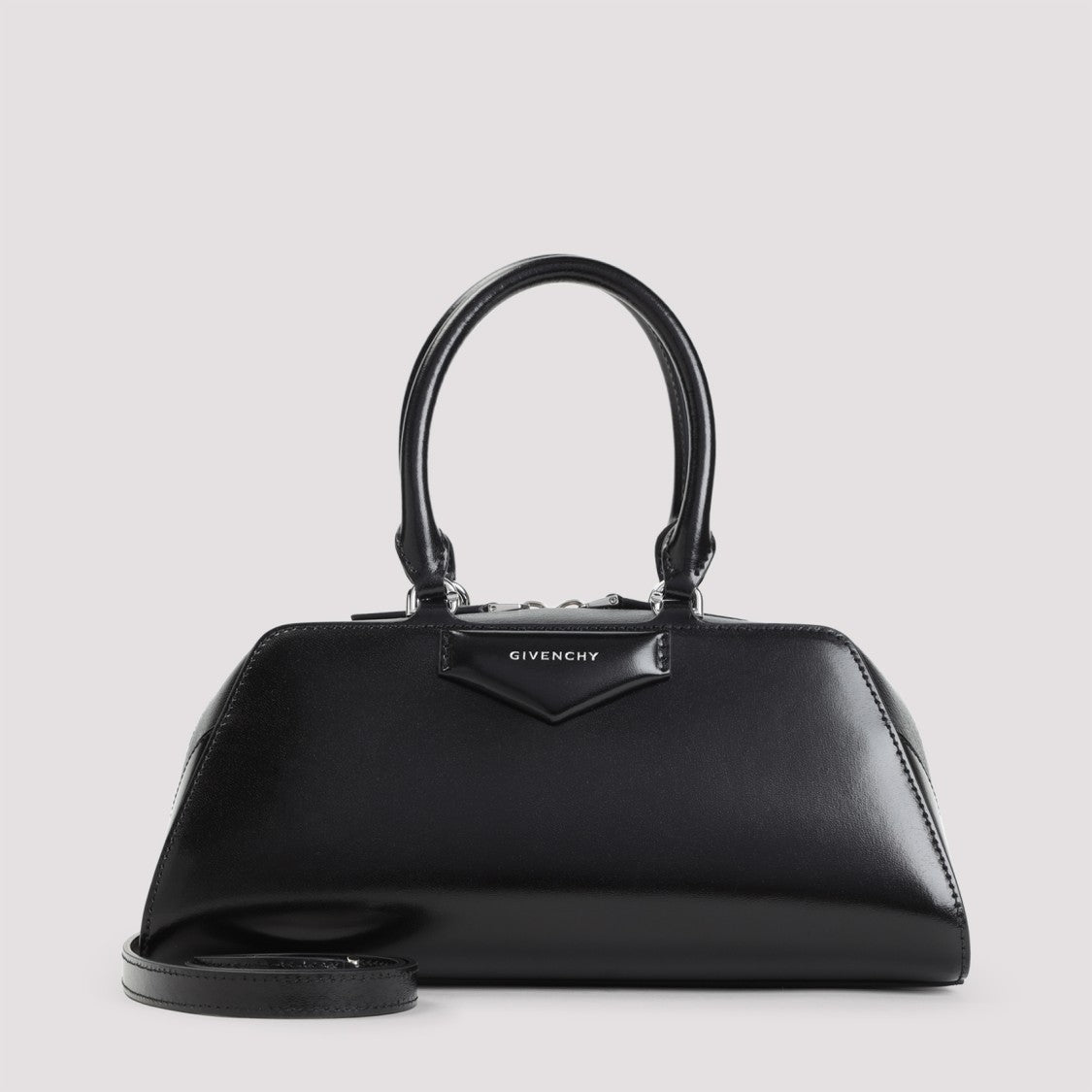 Givenchy Black Calf Leather Antigona Ew Small Handbag