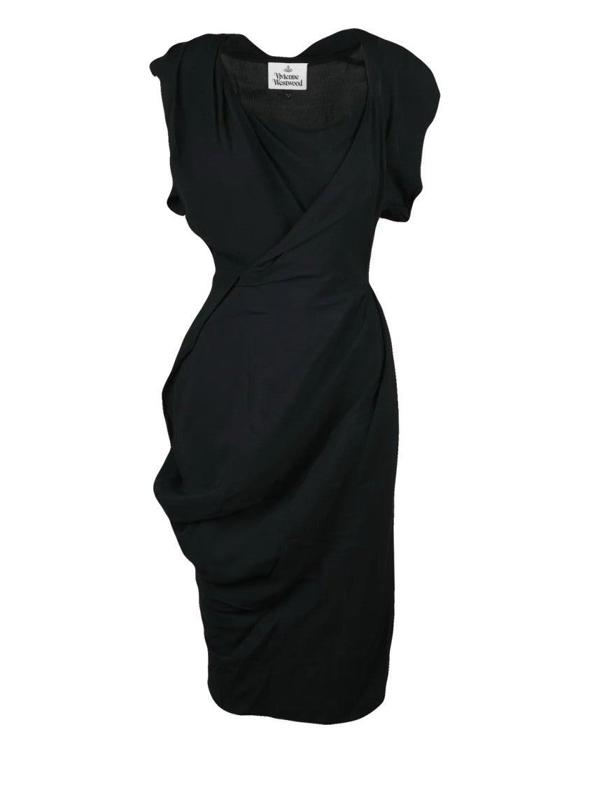 Vivienne Westwood Asymmetric Grand Fond Dress With Fluid Drape And Modern Silhouette