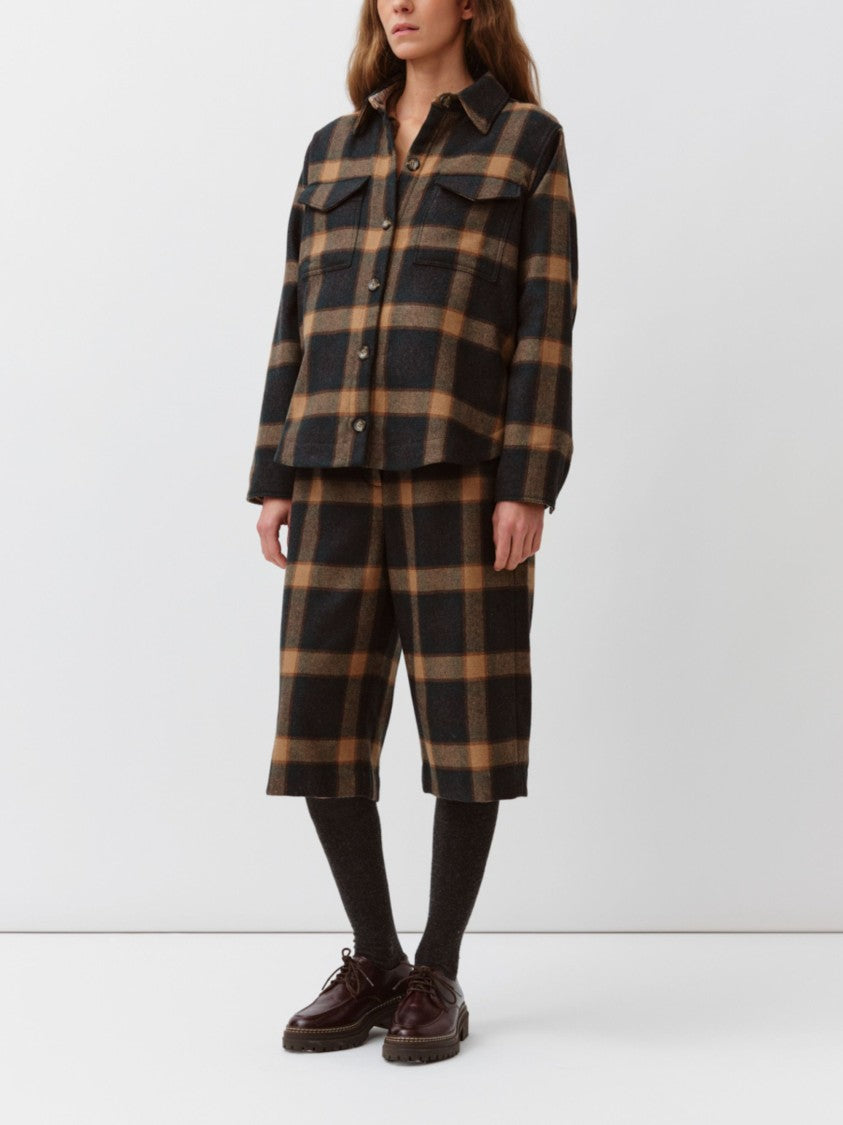 Diega Boxy Fit Checkered Sahra Shirt With Utility Pockets
