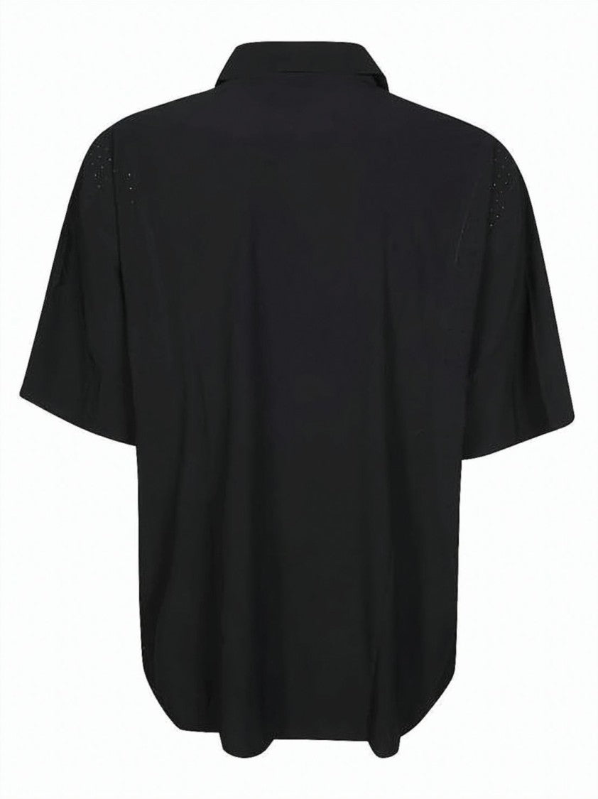 Y-3 Short-Sleeved Polo Shirt With Perforated Shoulder Details