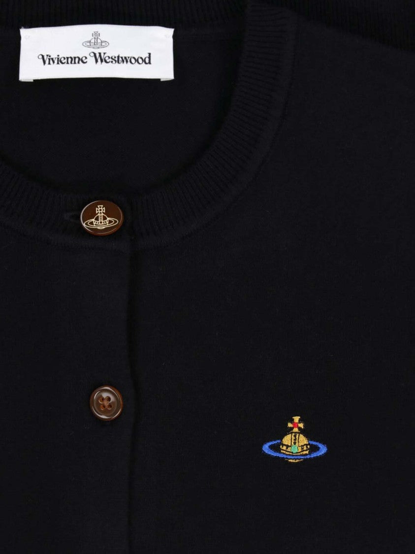 Vivienne Westwood Classic Black Cardigan Sweater With Button-Down Front