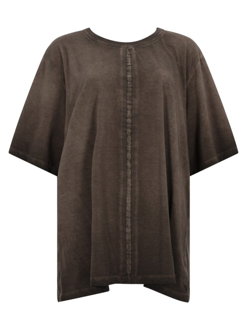 Uma Wang Vertical Seam Washed Finish Cotton T-Shirt