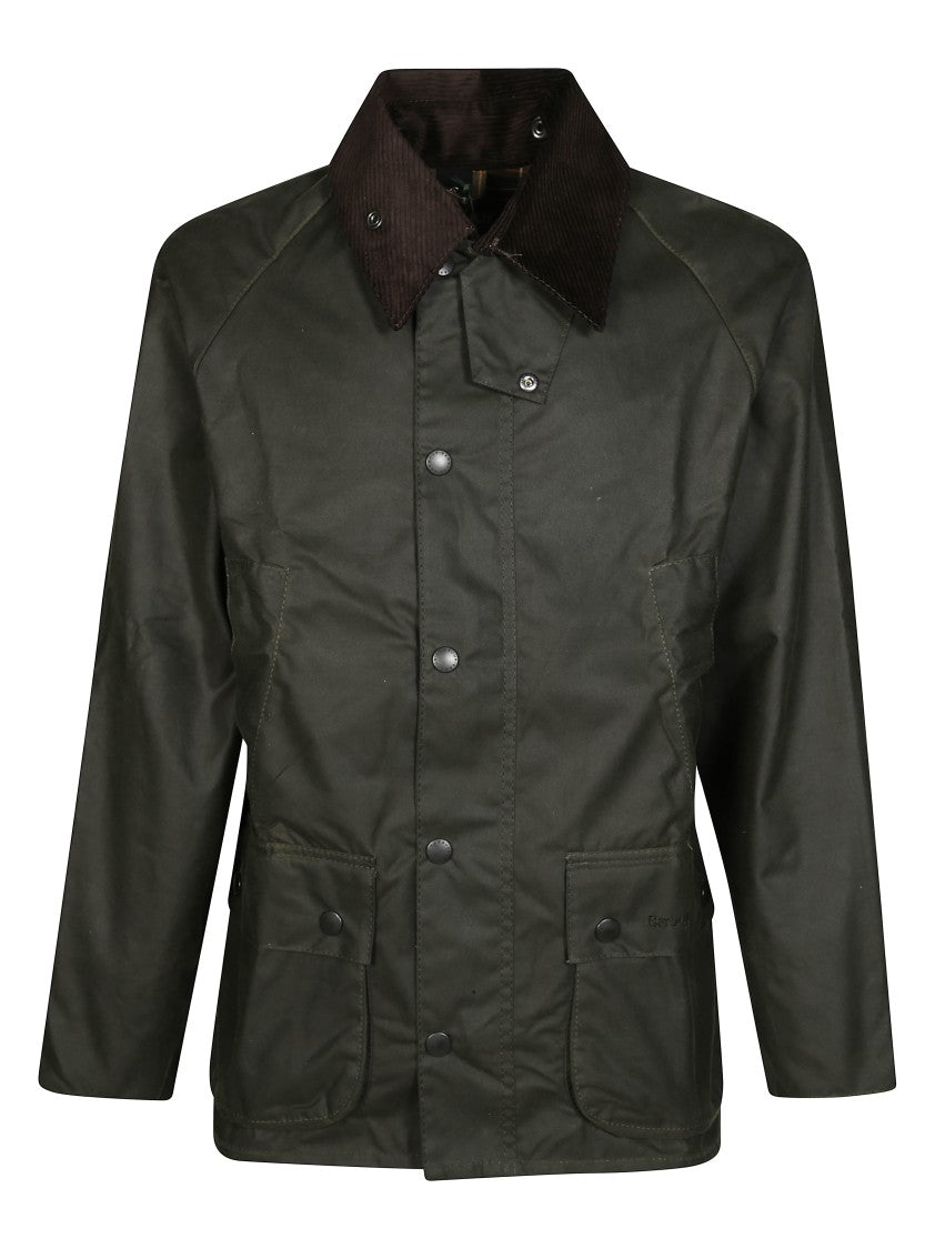 Barbour Black Bedale Matte Waxed Cotton Jacket