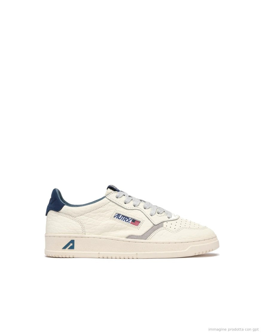 Autry Low Leather Sneakers With Diverse Texture Combinations