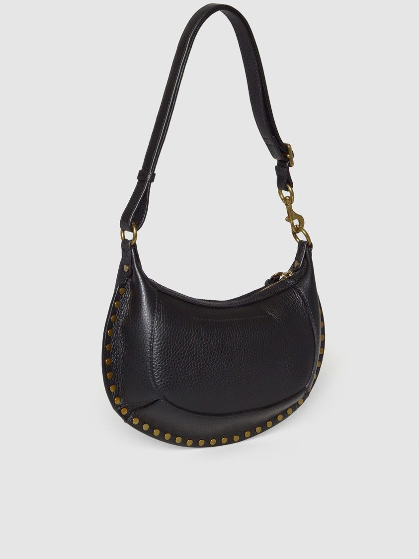 Isabel Marant Crescent-Shaped Shoulder Bag With Textured Leather And Metal Studs