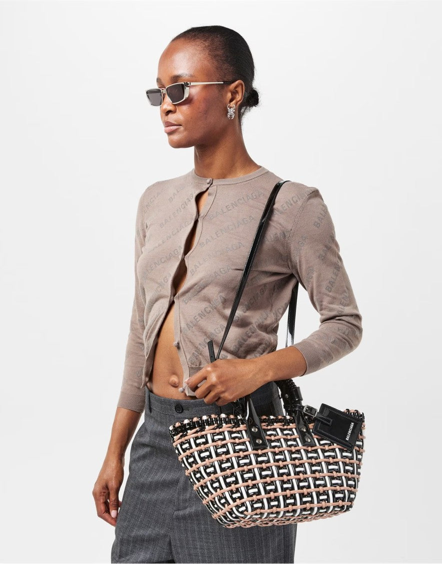 Balenciaga Bistro Basket Braided Tote Bag