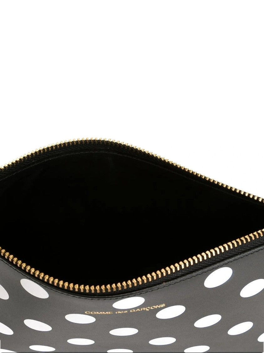 Comme Des Garçons Polka Dot Patterned Leather Wallet