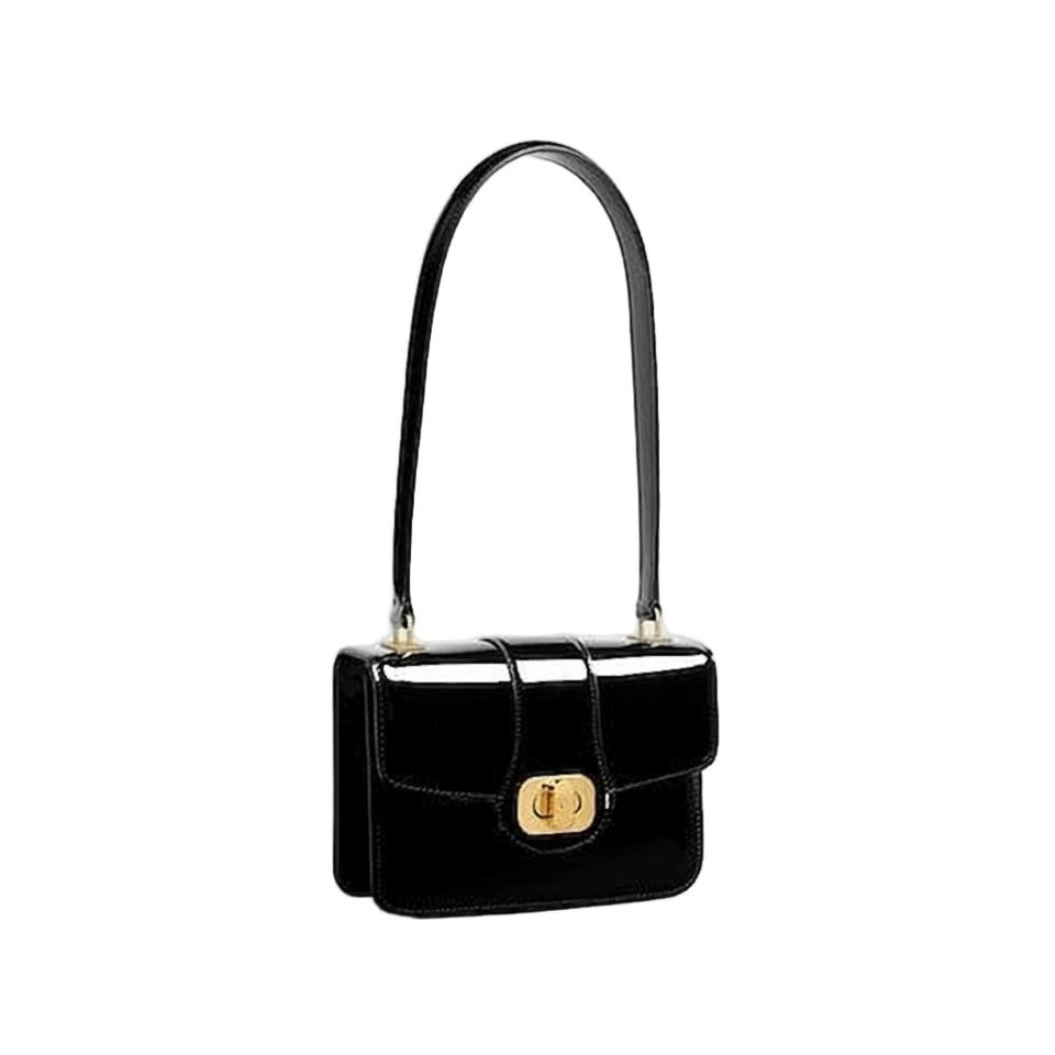 Celine Glossy Calf Leather Shoulder Bag