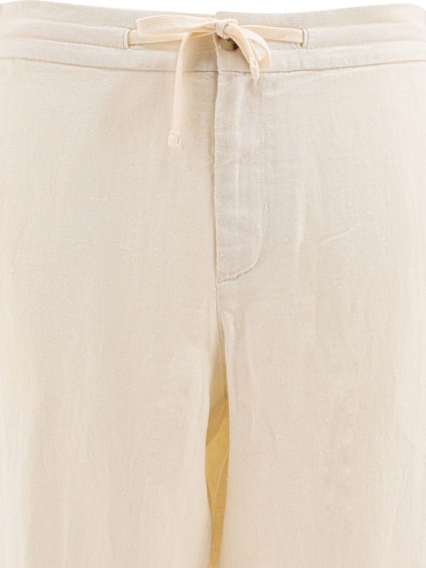 Vince Breathable Hemp Trousers With Practical Pockets