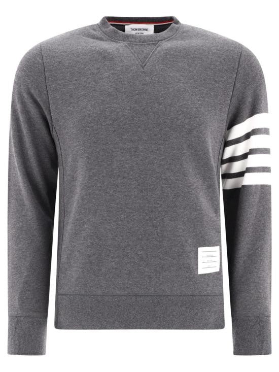 Thom Browne Crewneck Sweatshirt With Iconic Four-Bar Stripes