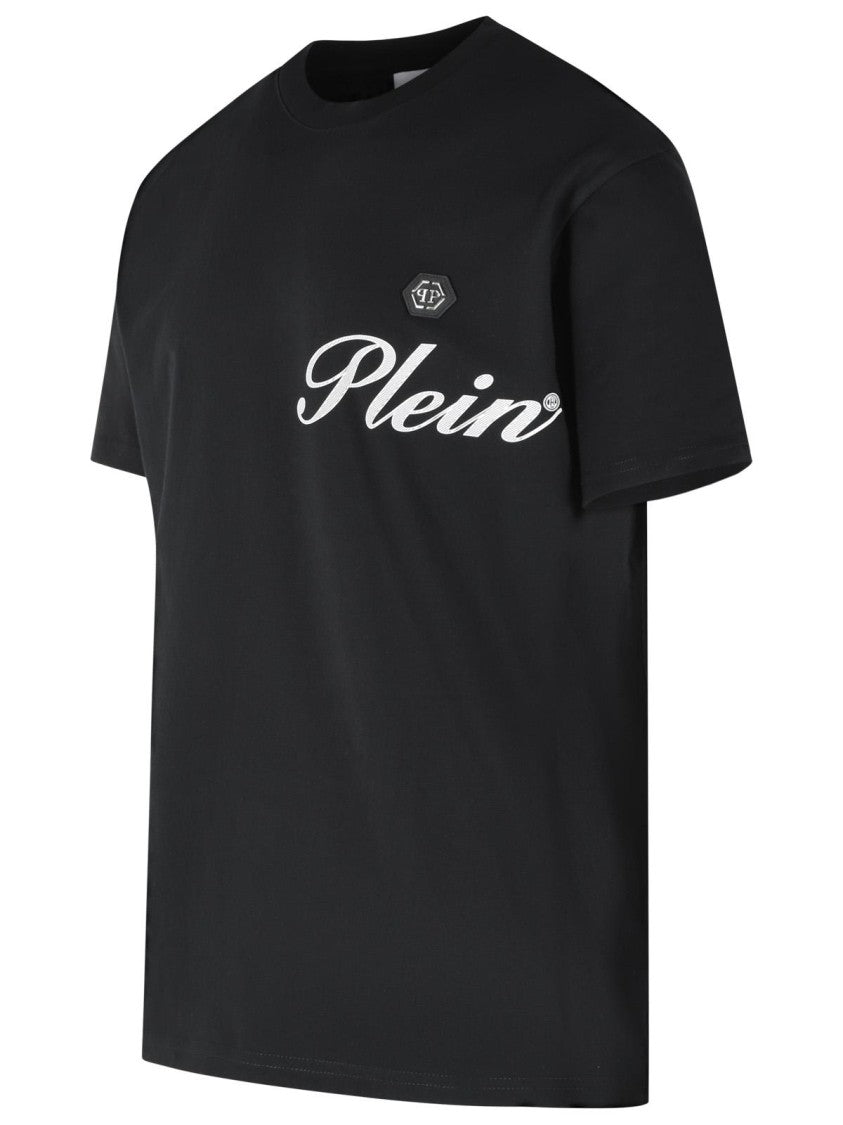Philipp Plein 'Signature' Black Cotton T-Shirt