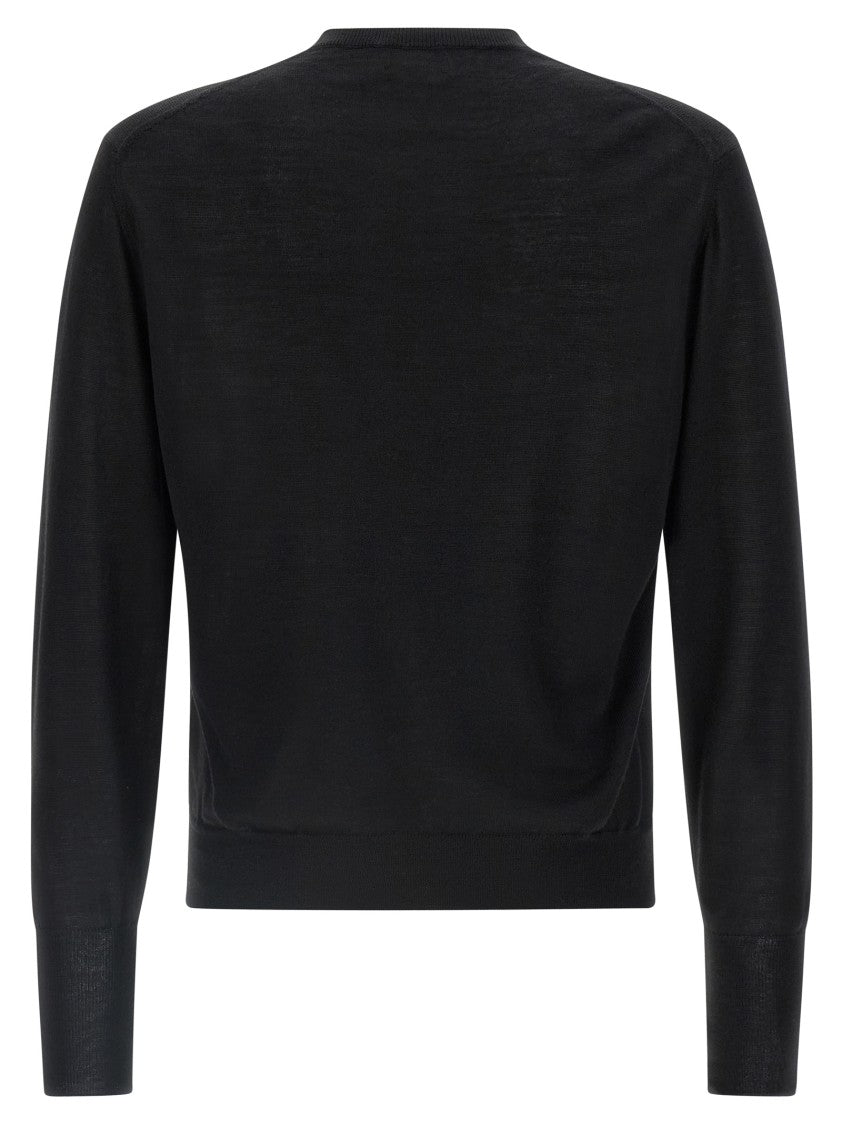 Ma'ry'ya Extrafine Merino Wool And Silk Blend Sweater