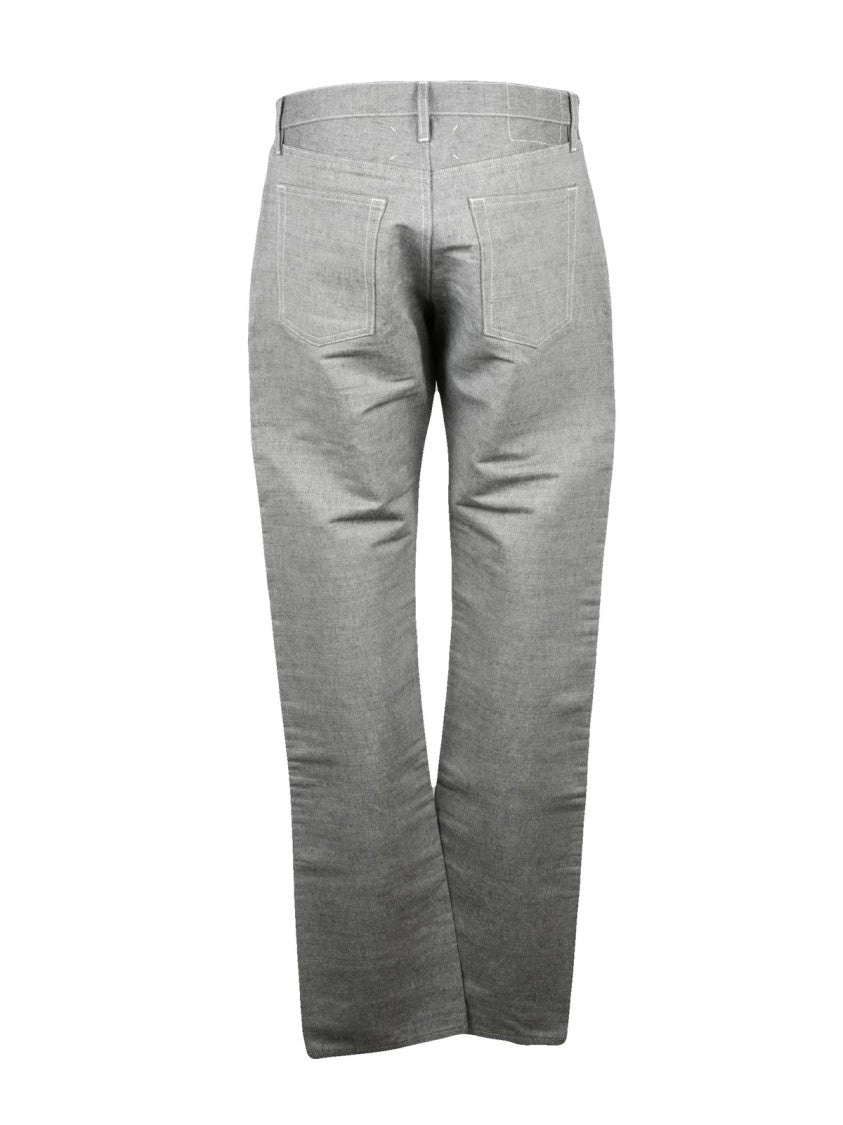 Maison Margiela Grey Cotton Straight-Leg Jeans