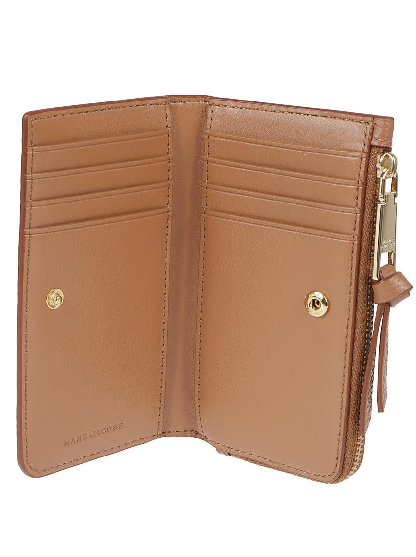 Marc Jacobs Logo-Embossed Brown Leather Wallet