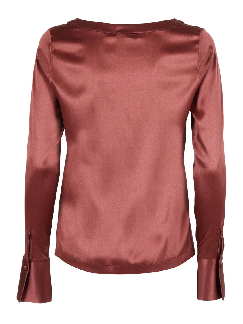 Mazzarelli Camicie Silk Blend Long-Sleeved Shirt With Classic Collar