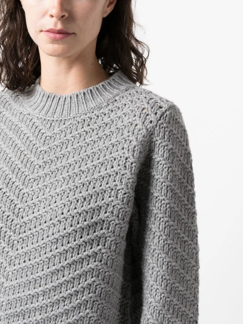 Fabiana Filippi Textured Chevron Knit Top