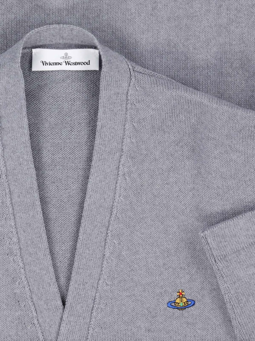 Vivienne Westwood Grey Alex Cotton-Cashmere Cardigan