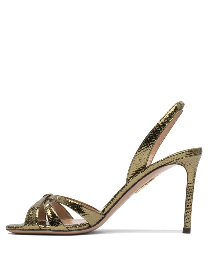 Aquazzura Tati Sandal 85 In Goat And Calf Leather