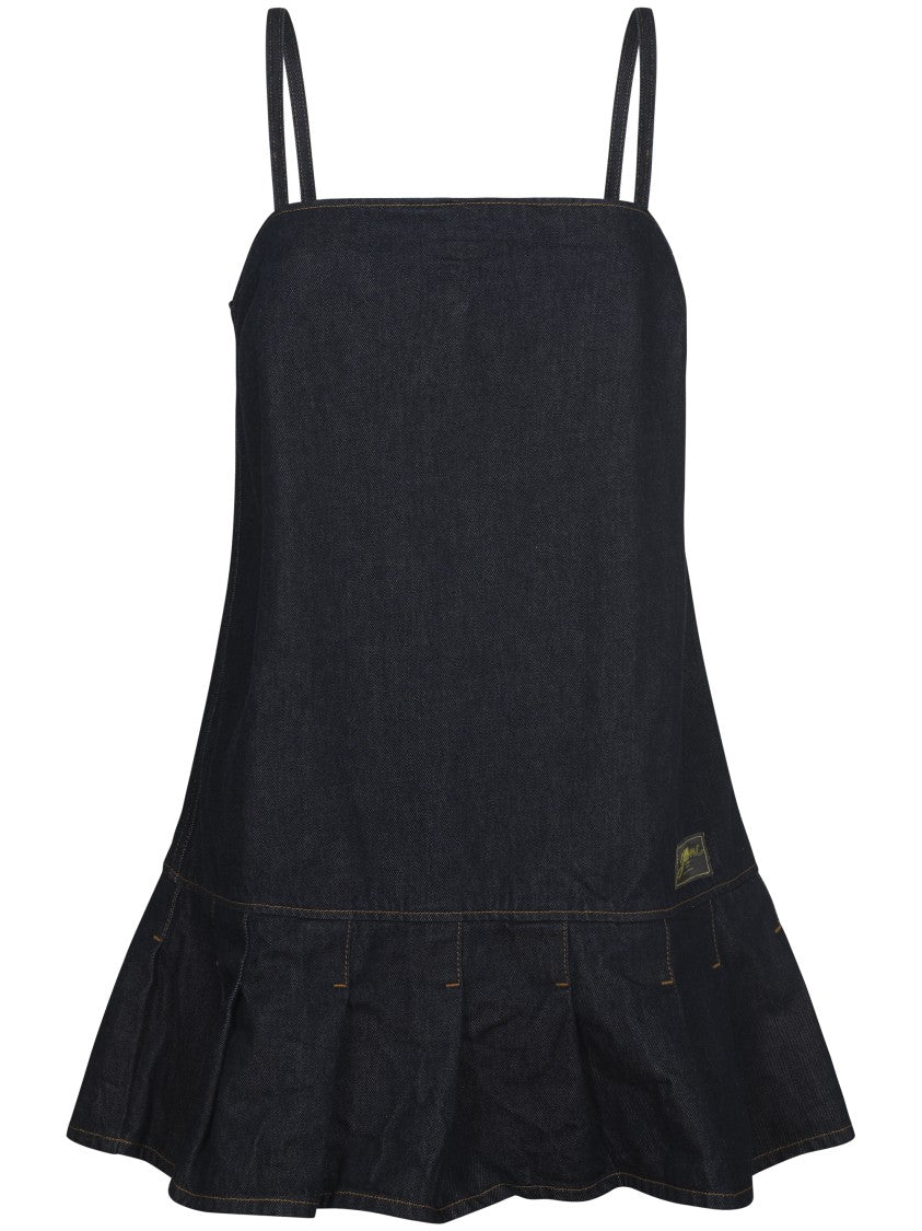 Ganni Fitted Bodice Denim Dress