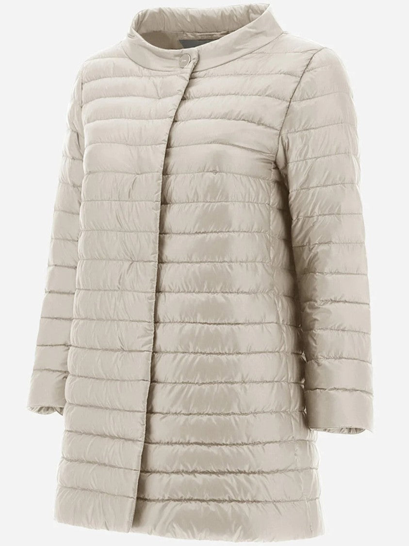 Herno Neutral Piumino Quilted Round Neck Jacket