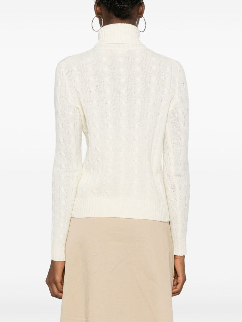 Polo Ralph Lauren Cable-Knit Wool-Cashmere Blend Turtleneck Sweater
