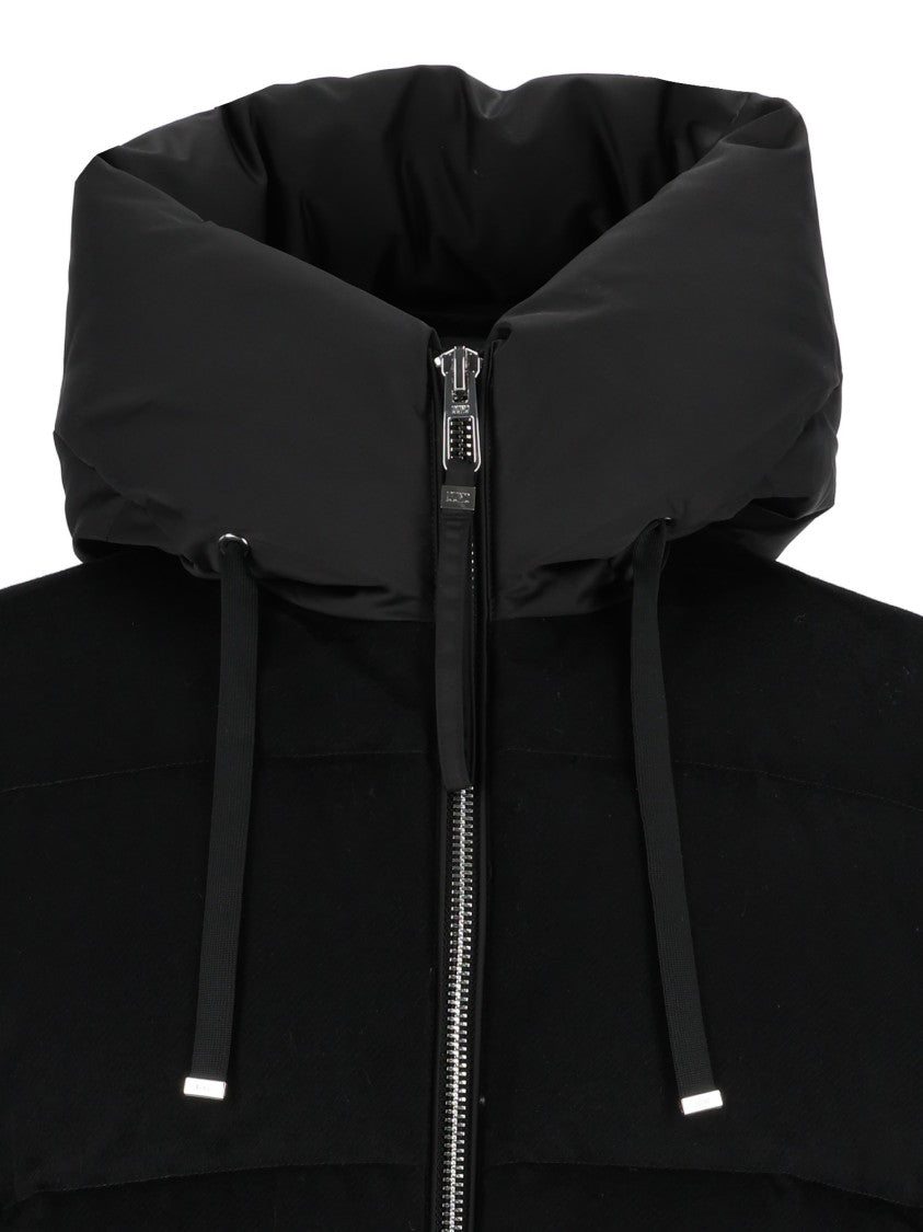 Duno Quilted Puffer Jacket With High Collar And Cropped Silhouette