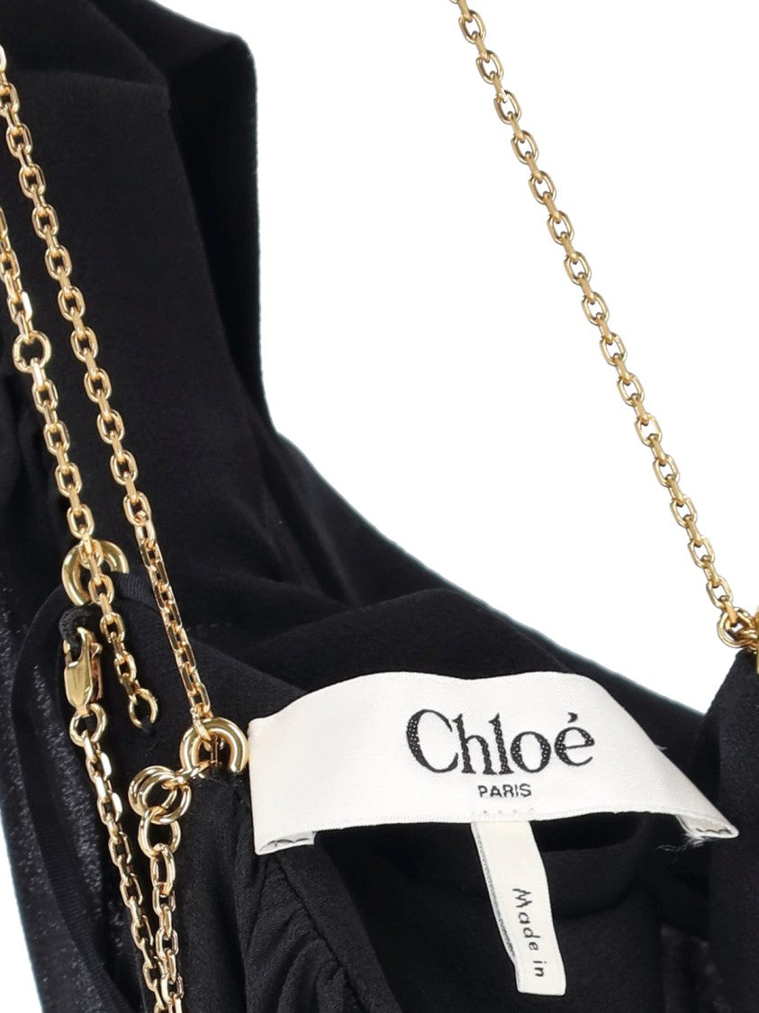 Chloé Maxi Silk Dress – Black
