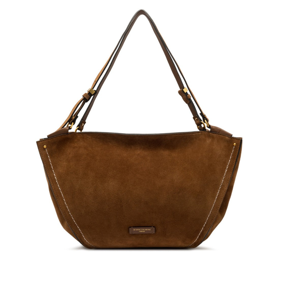 Gianni Chiarini Cognac Bloom Suede Bag