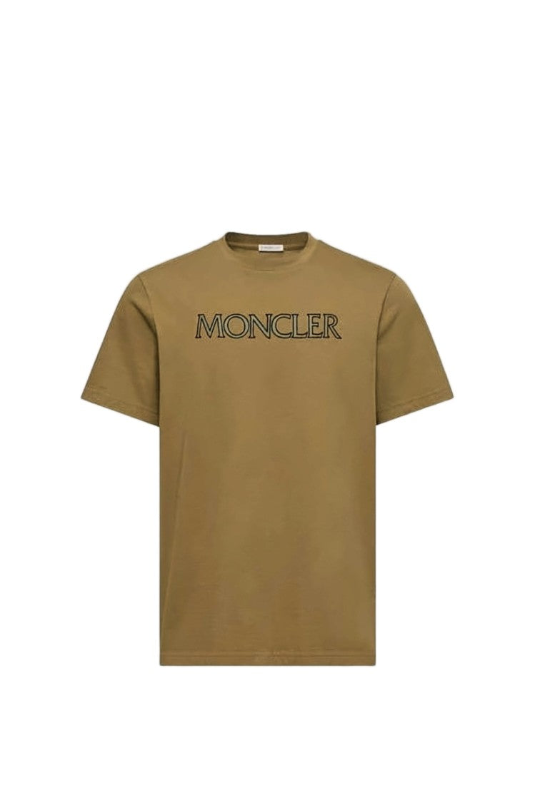 Moncler Boxy Fit Cotton T-Shirt With Logo Print