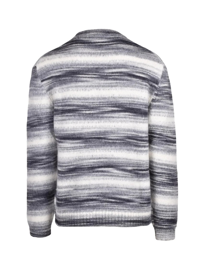 Daniele Fiesoli Crewneck Sweater With Gradient Stripe Design And Ribbed Details